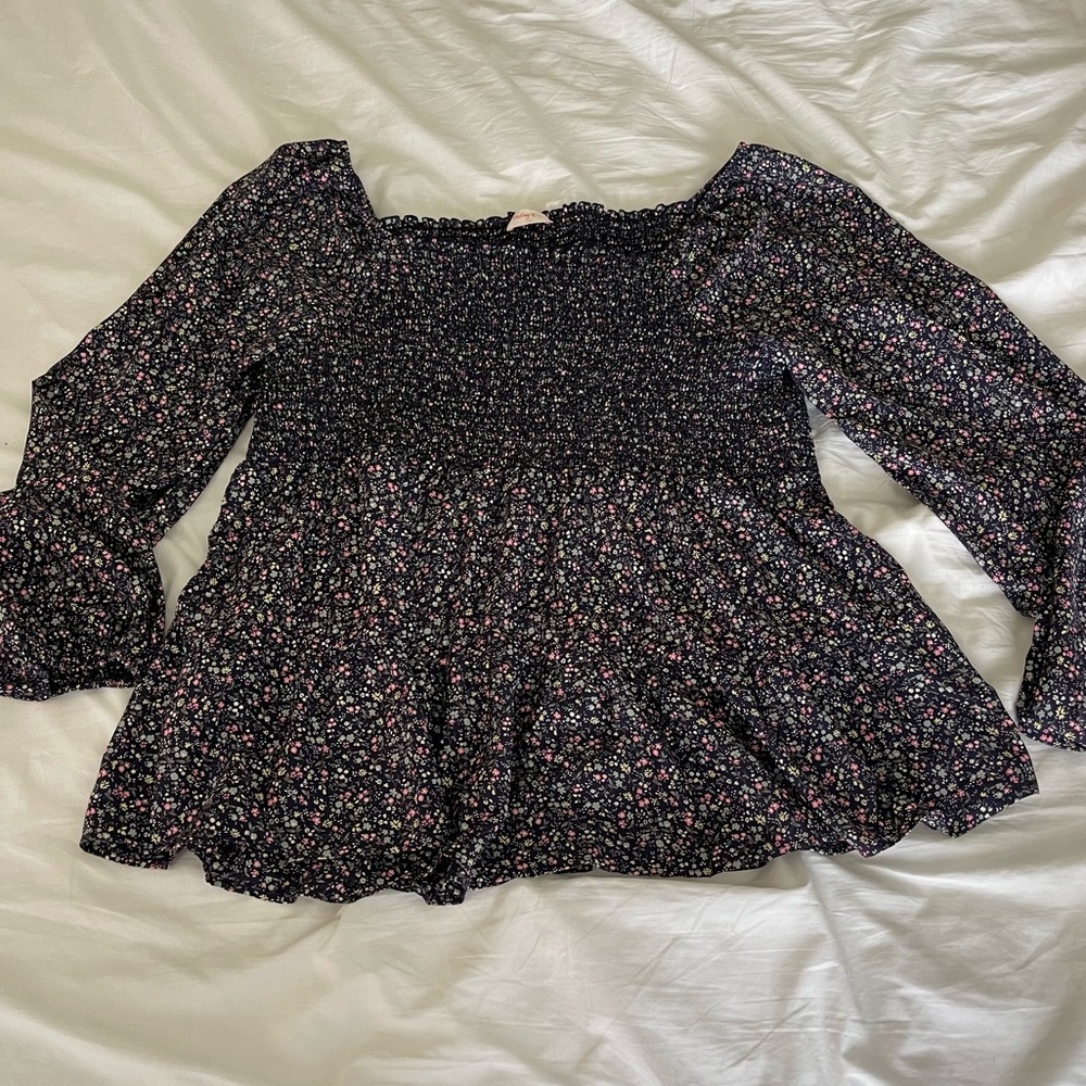 1X Smocked Off Shoulder Top